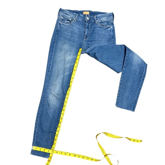 MOTHER The Looker Ankle Fray in Birds of Paradise mid rise skinny Size 26 - Picture 4 of 6